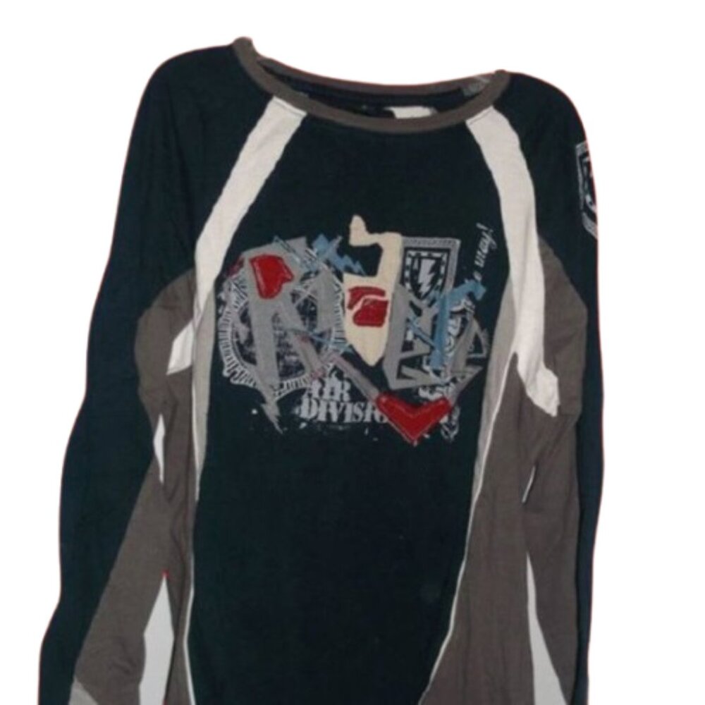 --- Blue Gray Long Sleeve Tee Fits Boys XL